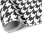 Cadeau Papier Motif noir et blanc de cheminée (Coin rond)