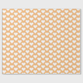 Cadeau Papier Motif orange et blanc (Plat)