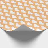 Cadeau Papier Motif orange et blanc (Coin)