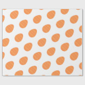 Cadeau Papier Motif Orange Oeuf de Pâques (Plat)
