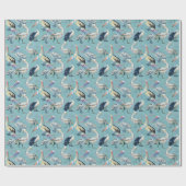 Cadeau Papier Motif Plage Pelican (Plat)