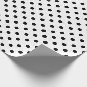 Cadeau Papier motif pois noir et blanc (Coin)