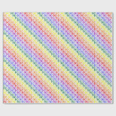 Cadeau Papier Motif Rainbow Ho Ho Ho (Plat)