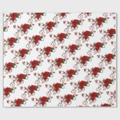 Cadeau Papier Motif Red Roses (Plat)