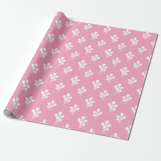 Cadeau Papier Motif rose Abstrait (Déroulé)