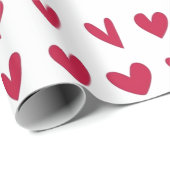 Cadeau Papier Motif rouge blanc (Coin rond)