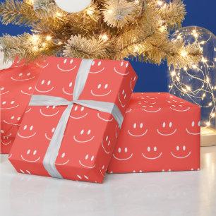 Cadeau Papier Motif rouge Smile