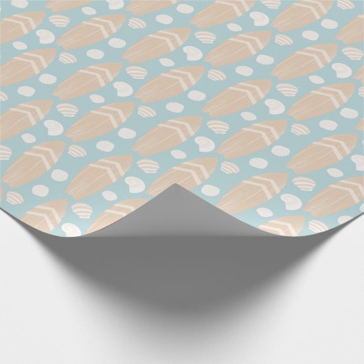 Cadeau Papier Motif Surfboard Et Shell (Coin)