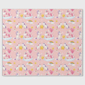 Cadeau Papier Motif Unicorn (Plat)