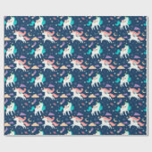 Cadeau Papier Motif Unicorn (Plat)