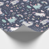 Cadeau Papier Motif Unicorn (Coin)
