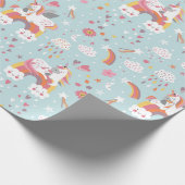 Cadeau Papier Motif Unicorn (Coin)
