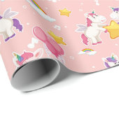 Cadeau Papier Motif Unicorn (Coin rond)