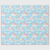 Cadeau Papier Motif Unicorn (Plat)