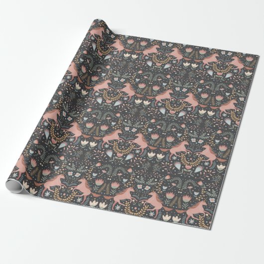 Cadeau Papier Motif Unicorn (Déroulé)