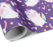 Cadeau Papier Motif Unicorn (Coin rond)