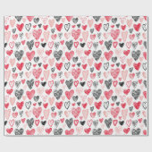 Cadeau Papier Motif Valentine Heart (Plat)
