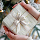 Cadeau Papier Motif vert Sage