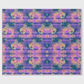 Cadeau Papier Motif violet et orange (Plat)