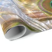 Cadeau Papier mousseux Peacock (Coin rond)