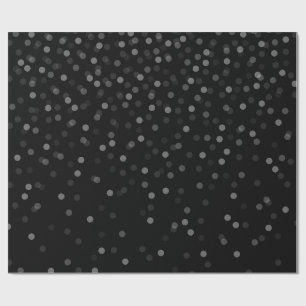 Cadeau Papier noir à enveloppement de neige