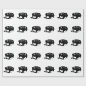 Cadeau Papier noir blanc noir noir noir blanc bison Silho (Plat)