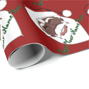 Cadeau Papier noir Père Noël papier papier de Noël person