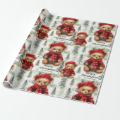 Cadeau Papier Nounours Festif (Déroulé)