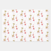 cadeau papier olifant giraf aap inpakpapier vel (Voorkant)