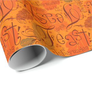 Cadeau Papier orange de festin de Scatterletter