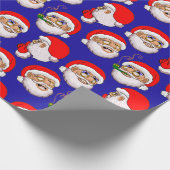 Cadeau Papier papier bleu arrière - plan Père Noël (Coin)