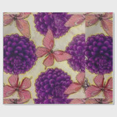 Cadeau Papier papillon et papier d'enveloppement de fleur (Plat)