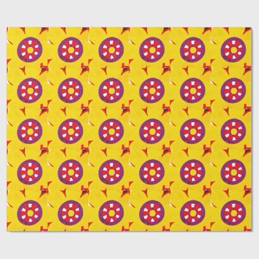 Cadeau Papier peint à fleurs rétro (Plat)