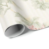 Cadeau Papier peint à fleurs rose pâle (Coin rond)
