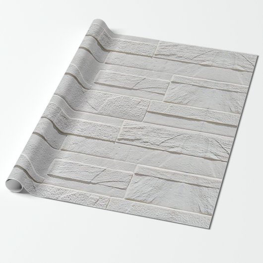 Cadeau Papier peint adhésif brique blanche (Déroulé)