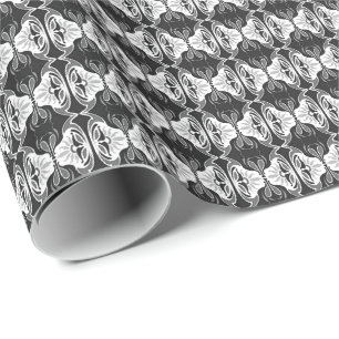 Cadeau Papier peint Art Déco motif - noir et blanc