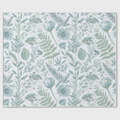 Cadeau Papier peint bleu Floral (Plat)