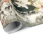 Cadeau Papier peint Brown et rouge (Coin rond)