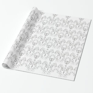 Cadeau Papier peint Damas vintage - noir + votre backgr.