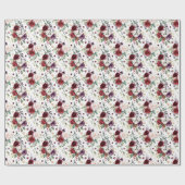 Cadeau Papier peint Fleurs de Bourgogne vin (Plat)