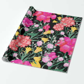 Cadeau Papier peint floral avec Grandes Fleurs. Correcteu