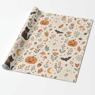 Cadeau Papier peint Halloween scandinave, Art folklorique