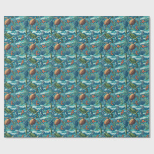 Cadeau Papier peint Motif Marine Life sans soudure