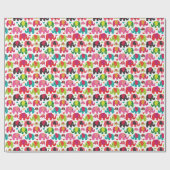 Cadeau papier peint motif rétro éléphant enfants (Plat)