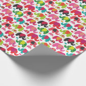 Cadeau papier peint motif rétro éléphant enfants (Coin)