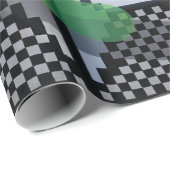 Cadeau Papier peint noir, vert et noir (Coin rond)