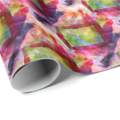 Cadeau Papier peint vert Abstrait, rouge (Coin rond)