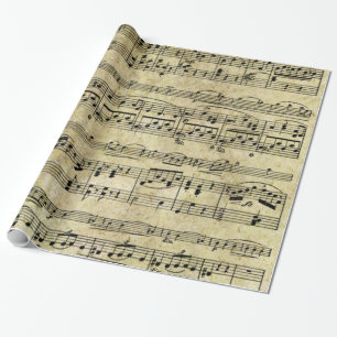 Cadeau Papier peint victorien de feuille de musique