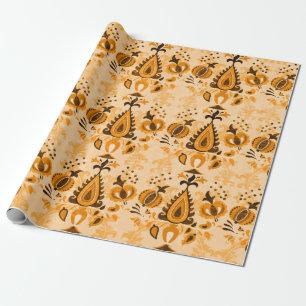 Cadeau Papier peint vintage asiatique fleurs décorées san