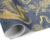 Cadeau Papier peint vintage de dragon d'imaginaire de (Coin rond)